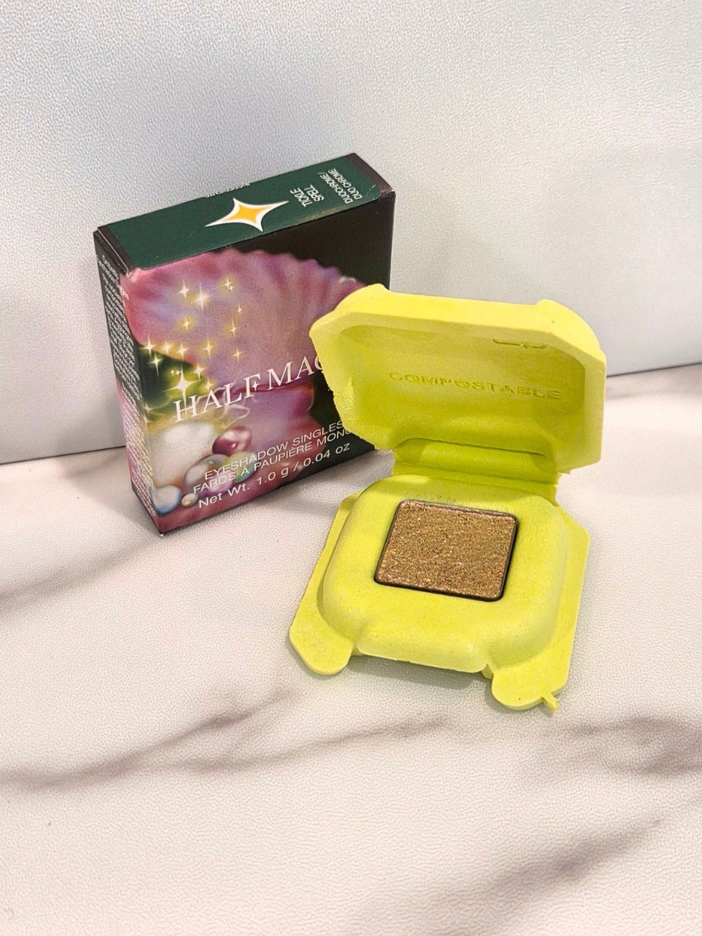 Half Magic Eyeshadow Singles In Tickle Spell (Gold With Icy Sparkle) - NIB